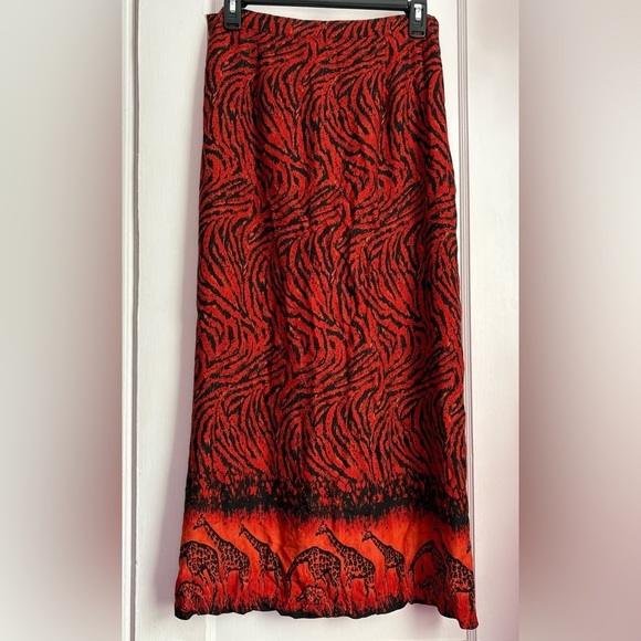 Anthony Original Maxi Jacquard Zebra/Giraffe Print Skirt , Size: Large - Picture 1 of 9